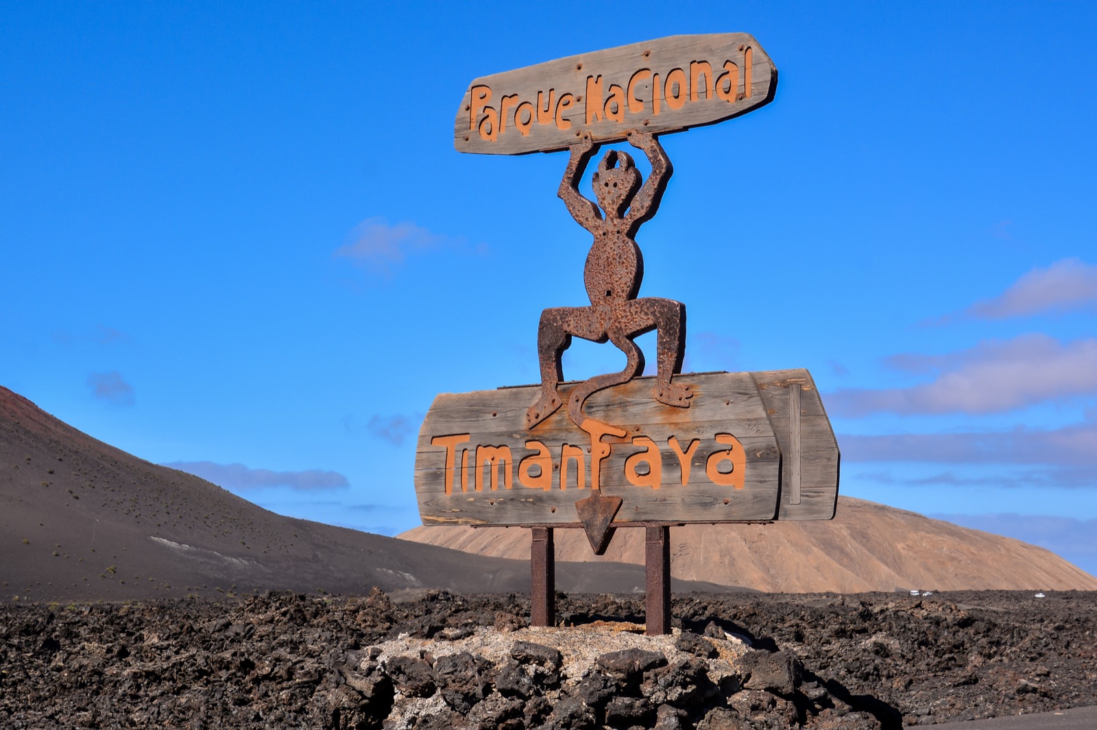 Lava fields and craters on Lanzarote